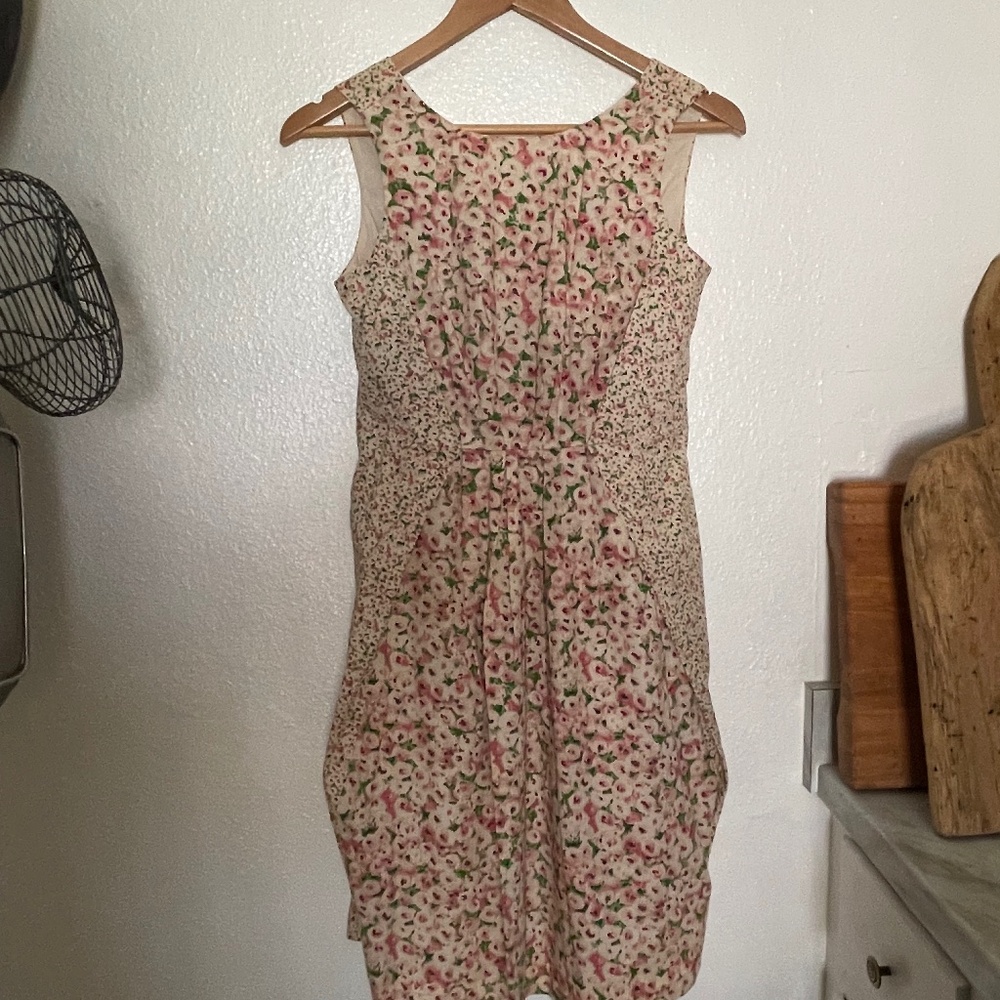 Vintage Talbots Cotton Floral Cocktail Dress Cottage Cores